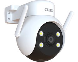 Calex Beveiligingscamera voor Buiten - 2K - Pan Tilt - Slimme Bewakingscamera met Nachtzicht - Bewegingsdetectie & 2‑weg Audio - Wit