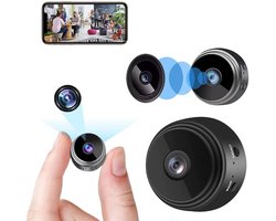 Camerabewaking-Babyfoon-1080P HD Nachtzicht 10M en 90° Groothoek-Wifi Mini Camera voor Binnen en Buiten-1-Stuk