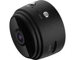 DrPhone GuardianEye - Mini Draadloze Beveiligingscamera – Nachtvisie - 1080P HD Camera - Kijkhoek Van 120° - Mobile App – Ingebouwde Magneet - Zwart