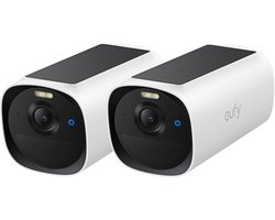 eufy E40 2-pack Add-on Camera -draadloze outdoor beveiligingscamera- 2K met ingebouwd zonnepaneel, MaxColor nachtzicht, gezichtsherkenning met AI, uitbreidbare lokale opslag, geen maandelijkse kosten