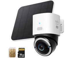 eufy Security Buitencamera S330 4G LTE – Outdoor Cam - 4K UHD – Pan & Tilt – Zonnepaneel – AI Tracking – Inclusief SIM-kaart