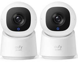 eufy Security C220 - Indoor beveiligingscamera 2-Pack met 2K resolutie en 360° PTZ