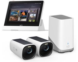eufy Security - eufyCam 3 Buitencamera's, 2 Pack inclusief HomeBase 3 + Smart Display E10 - Bundelvoordeel