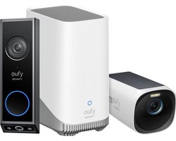 eufy Security eufyCam 3 + Video Doorbell E340 + HomeBase 3 - Bundelvoordeel