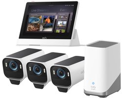 eufy Security eufyCam S3 Pro MaxColor Vision 4K 3-Cam Set inclusief Homebase 3 + Smart Display E10 - Bundelvoordeel