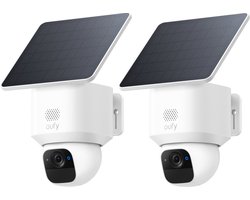 eufy Security Solo Camera E30 2 stuks – SoloCam - 2K HD-resolutie – 360° Pan & 70° Tilt – AI Auto Lock en Tracking – Zonne-energie met SolarPlus™ Technologie – Geen Abonnementskosten – Draadloze Beveiligingscamera