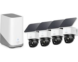 eufy Security SoloCam S340 - 360° buitencamera 4 PACK + Homebase 3 - Bundelvoordeel