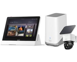 eufy Security SoloCam S340 - 360° buitencamera + HomeBase 3 + E10 smart display - Bundelvoordeel