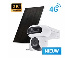 EZVIZ HB90x Dual 4G Kit – 2K+ Dual-Lens Beveiligingscamera & 8W Zonnepaneel – 360° Pan-Tilt, AI Detectie & Auto Tracking – WiFi 6 & 4G – ColorFULL Nachtzicht – Sirene & Spotlight– IP65