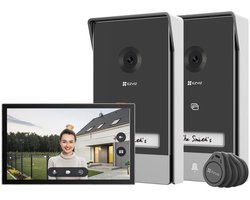 Ezviz HP7 2 Entry Kit Video-deurintercom met dubbele ingang – 7" Touchscreen, 2K, 2 belknoppen