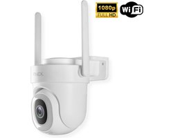 Finex™ Beveiligingscamera One - Bewakingscamera voor Buiten - Buiten camera met nachtzicht - Beveiligingscamera - Beveiligingscamera buiten - 5MP - Met wifi en app - Wit