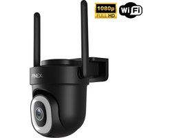 Finex™ Beveiligingscamera One Black Edition - Buiten camera met nachtzicht - Beveiligingscamera - Beveiligingscamera buiten - Met wifi en app - Zwart