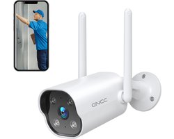 GNCC GT1Pro Bewakingscamera voor Buiten - 2K IP-camera's - Wifi en app - Nachtzicht - Tweerichtingsaudio - Wit