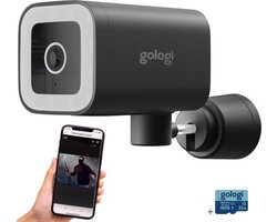 Gologi Premium Outdoorcamera - Buitencamera met Nachtzicht - Beveiligingscamera - Bewakingscamera voor Buiten - Security Camera - 4MP - IP Camera - Geluid en Bewegingsdetectie - Met Kabel - Met Wifi en App - Met 32 GB SD kaart - Zwart