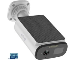 Gologi Solar Premium Beveiligingscamera voor buiten - 10.400 mAh - 2.5K - Nightvision - Bewegingsdetectie - Bewakingscamera - Zonnepaneel - Draadloos - USB-C - WiFi en App - Wit