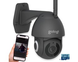 Gologi Superior Beveiligingscamera Buiten – 3K HD 5MP - Buiten Camera Met Nachtzicht – Buitencamera - Bewakingscamera voor Buiten- Met WiFi en APP - Incl. 32GB SD - Zwart