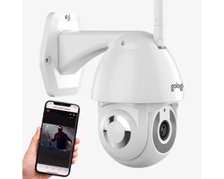 Gologi Superior Outdoorcamera - Buiten camera met nachtzicht - Beveiligingscamera met kabel - Security camera - 3K - Met wifi en app - Wit
