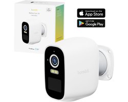 Hombli Batterij Beveiligingscamera 2K - Draadloos – WiFi Bewakingscamera Buiten – Gekleurd Nachtzicht - Wit