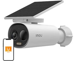 Imou Cell 3C All-In-One - 2K Draadloos Beveiligingscamera Voor Buiten - Inclusief Ingebouwde Zonnepaneel - Volledig Draadloos - Bewaking Voor Buiten Met Nachtzicht In Kleur - Sirene - IP66 Weerbestendig - Grote 5000mAh Batterijcapaciteit