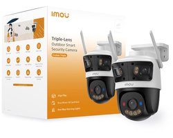 Imou Cruiser Triple 11MP Buitencamera – 3 Lenzen - 360° Draaibaar - Kleurennachtzicht -PTZ -WiFi 6 - IP66 Bestemd Tegen Zware Weeromstandigheden