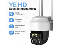 IP Camera - Full HD Beveiligingscamera - WiFi Verbinding - Draaibaar - Nachtzicht en Bewegingsdetectie