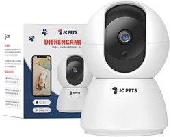 JC Pets Huisdiercamera met App - Petcam - Hondencamera en Beveiligingscamera - Camera Huisdier - Bewakingscamera - Baby Camera - Wifi - Wit