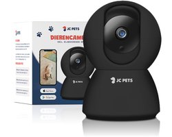 JC Pets Huisdiercamera met App - Petcam - Hondencamera en Beveiligingscamera - Camera Huisdier - Bewakingscamera - Baby Camera - Wifi - Zwart