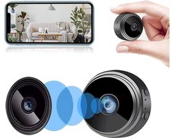 Kleyn - Beveiligingscamera - Binnen - 1080P HD - Mini WiFi-Camera - Babyfoon - met Infrarood Nightshot, Bewegingssensor - 150° Groothoek - Compact Formaat - Slimme Beveiligingscamera voor Android en iOS