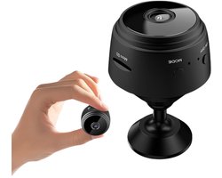 Mini camera monitor draadloos – HD 1080P camera monitor met nachtzicht – compacte webcam met bewegingsdetectie – batterijgevoed voor binnen