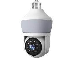 Namajunas - Beveiligingscamera - Beveiligingscamera binnen - Gloeilamp - Outdoor - Eenvoudige installatie - Draadloos - WiFi - 355 ° Draaibaar - Bewegingsdetectiewaarschuwingen