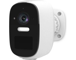 Nedis SmartLife Beveiligingscamera Buiten – 2K QHD – Spotlight – WiFi – Alarm – IP66 – Bewegingssensor – Wit