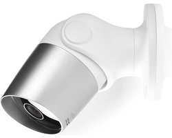 Nedis SmartLife Camera voor Buiten - Full HD 1080p - IP65 - Cloud Opslag (optioneel) / microSD (niet inbegrepen) - 12 V DC - Met bewegingssensor - Nachtzicht - Wit / Zilver