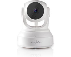 Nedis Wi-Fi IP-Camera - HD 720p - Nachtzicht: 10 m - Netvoeding - Kijkhoek: 56 ° - ABS - Wit / Zwart