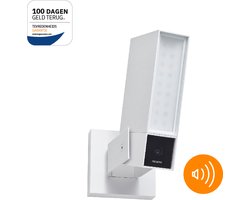 Netatmo Slimme Bewakingscamera - Bewakingscamera met Sirene - Camerabewaking - met Bewegingsdetectie, Nachtzicht & Ingebouwde Sirene - Wit