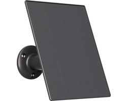 Protectly® Zonnepaneel 3W - Geschikt voor Protectly Beveiligingscamera's - Buitencamera - Buiten Camera Met Nachtzicht - Security Camera - Zwart