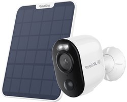 Reolink 4K camerabewaking buiten op batterij, Draadloos wifi, Nachtzicht in kleur, Detectie van personen/voertuigen/dieren, Argus 3 Ultra met zonnepaneel