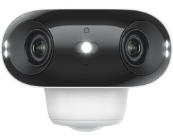 Reolink Argus 4 Pro 4K Batterij Beveiligingscamera Draadloos Buiten, 180° Dual-Lens 8MP Camera voor Thuissbeveiliging, ColorX Nachtzicht, Slimme Persoons-/Voertuig-/Dierendetectie, Geen Abonnement, Lokale Opslag