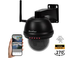 SecuFirst CAM214Z Dome Camera zwart - IP Camera draai- en kantelbaar voor buiten - FHD 1080P