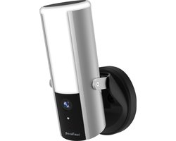 SecuFirst LCA230 Dimbare Buitenlamp met geïntegreerde IP camera Zilver - Van Metaal - 900 Lumen 10W - 2K resolutie