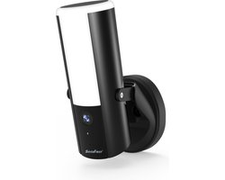 SecuFirst LCA230ZSD64 Dimbare Buitenlamp met geïntegreerde IP camera Zwart - Incl. 64GB micro sd kaart - Van Metaal - 900 Lumen 10W - 2K resolutie