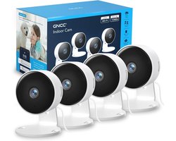 Set van 4 Binnencamera's met Nachtzicht en Wifi voor Baby- en Huisbewaking