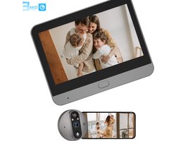 Smart Digitale Deurspion met bel | 3MP | 4.3inch LCD | Tweeweg Audio | Nachtzicht | PIR Detectie | WiFi | 5000mAh | Smartlife | Tuya | App | Sensor | Camera