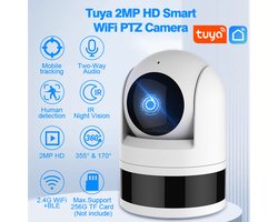 Smartlife + Tuya. Smart IP camera. Full HD camera. Full HD Smart system camera die in staat is om in Full HD kwaliteit beeld uit te zenden naar bijvoorbeeld je telefoon of tablet.
