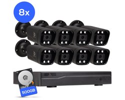 Teceye Compleet Camera Beveiliging Set met 8x POE Camera - Beveiligingscamera - Beveiligingscamera binnen - Beveiligingscamera buiten - CCTV Camera systeem - Beveiligingscamera set - Bewakingscamera set