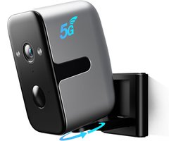 TKMARS Draadloze Beveiligingscamera voor buiten - 5G wifi magnetische huisdier-/babycamera - 2K draaibare 180° sirene - op batterijen met kleurennachtzicht - AI-detectie - tweerichtingscommunicatie - IP65 waterdicht