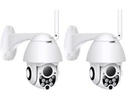 Vyzio - 2x Beveiligingscamera Buiten - Buiten Camera met Nachtzicht - Buitencamera Wifi met App - Buiten Camera - Buitencamera Draadloos Wifi en App - 2 Camera's - DIGICAM