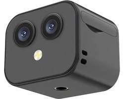 WiFi-camera, draadloze tweerichtingsintercomcamera, met ingebouwde batterij en magnetische standaard, geschikt voor binnen- en buitengebruik.