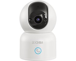 ZOSI C518 Indoor IP Camera - 3MP - Intercomfunctie - Beveiligingscamera - Huisdiercamera - Baby camera - Compatibel met 2.4G/5G WIFI - Werkt met app - Wit