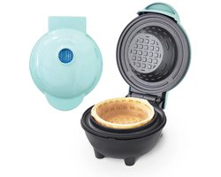 1 Wafelkommaker - 220V - Ontbijtmaker voor thuis - Gebruiksvriendelijk - Lichtgewicht en draagbaar - Maakt eiertaartjes, ijs en wafelrolletjes - Antiaanbaklaag - Gemakkelijk schoon te maken - Zwart, Blauw