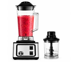 2-in-1 Blender 2,5 Liter - Smoothie Maker met Hakmolen - Krachtige Keukenmixer voor Smoothies en Milkshakes
